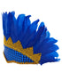 BookMyCostume Carnival Feather Headpiece –  Blue Feather and Sequin Crown, Costume Accessory for Kids and Adults, Party, Festival, Dance Accessory